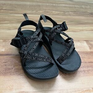 Black and White Strappy Sandals